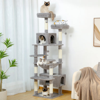 Large Cat Tree Tower with Hammock Condo Scratching Posts