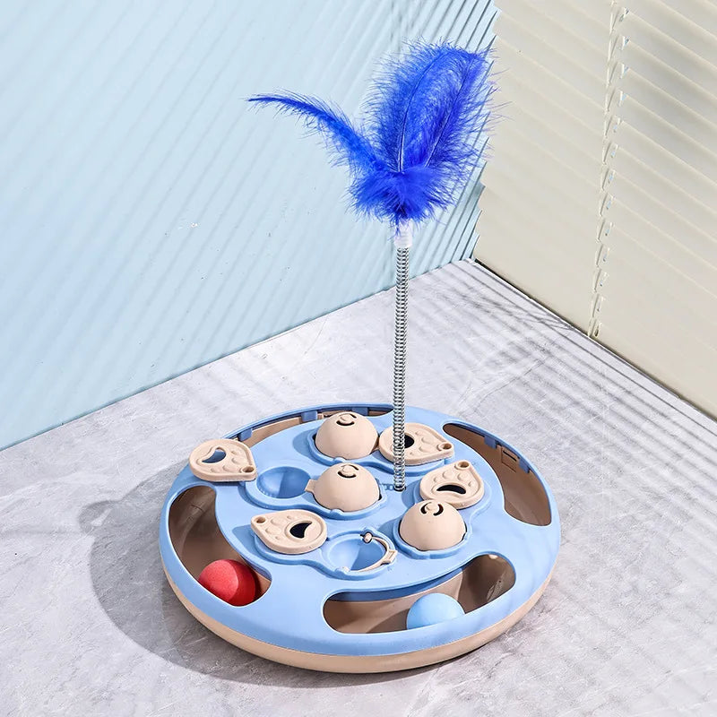 Smart Cat Puzzle Toy Slow Feeder Turntable Dispenser