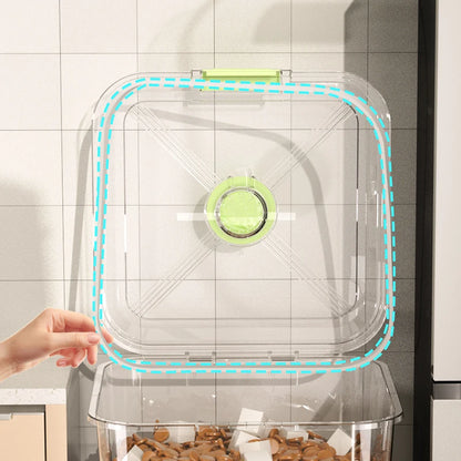 Large Pet Food Storage Container with Wheels Transparent