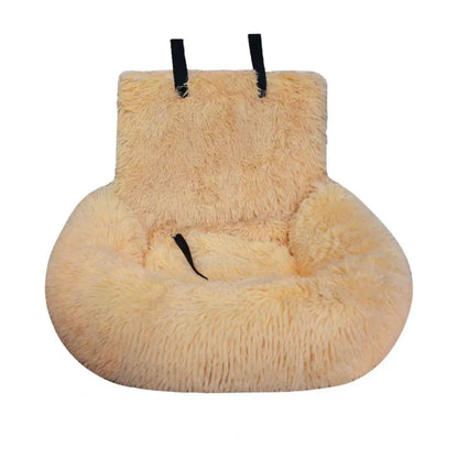 Plush Dog Car Seat Bed Booster Cushion for Pet Travel
