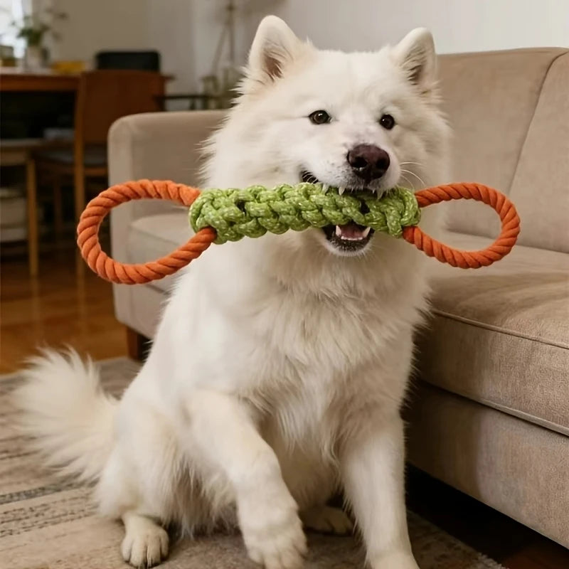 Handwoven Dog Chew Toy Rope for Teeth Cleaning