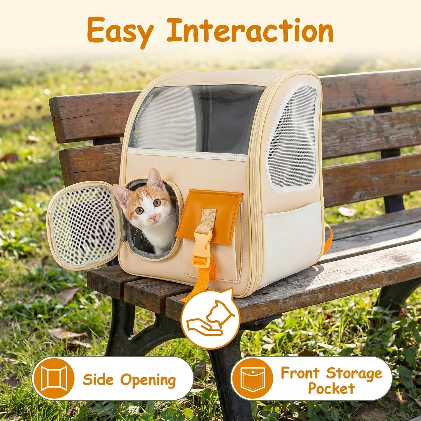 Zaino Trasportino Traspirante per Cani e Gatti