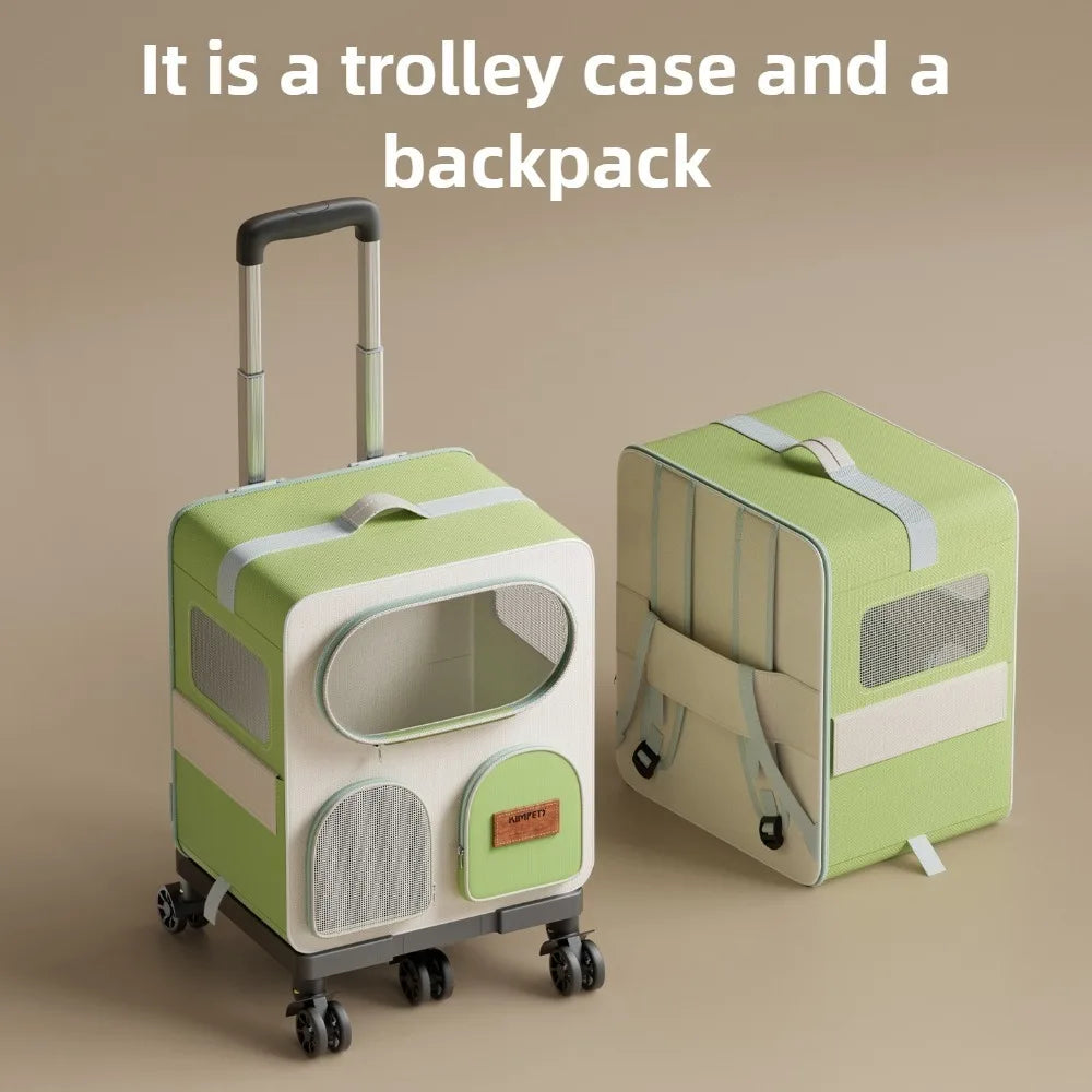 Zaino Trasportino Trolley Espandibile per Cani e Gatti