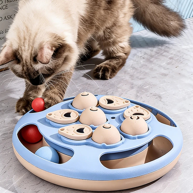 Smart Cat Puzzle Toy Slow Feeder Turntable Dispenser