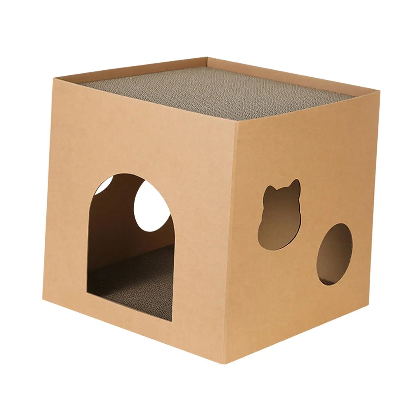 Cat Cardboard House Scratcher Bed Corrugated Box