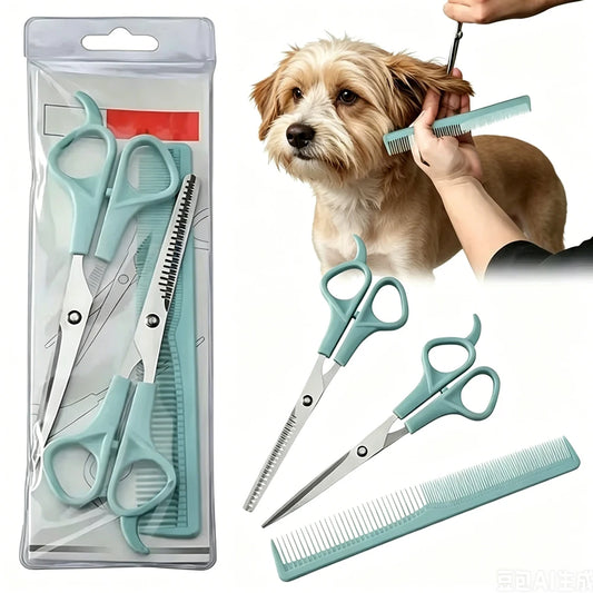 Set Professionale 3 in 1 per Toelettatura di Cani e Gatti
