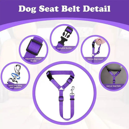 Adjustable Pet Dog & Cat Seat Belt for Car Safety