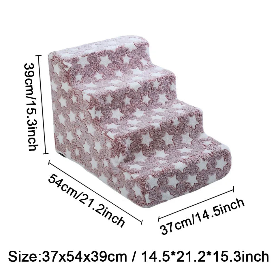 Dog Stairs Pet Ramp 3 4 Step Ladder Washable