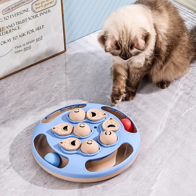 Smart Cat Puzzle Toy Slow Feeder Turntable Dispenser