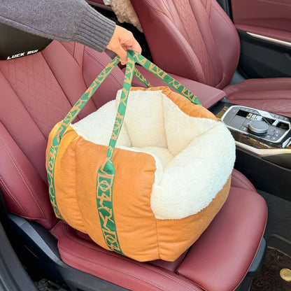 Elevated Pet Car Bed Booster Seat for Dogs & Cats