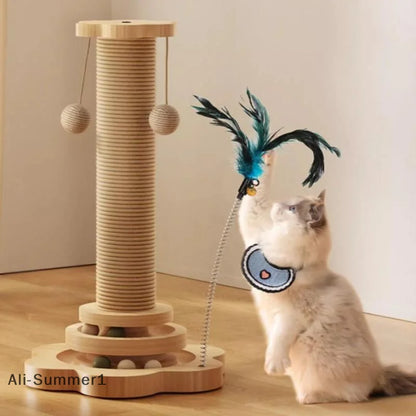 Sisal Cat Scratching Board Climbing Turntable Toy