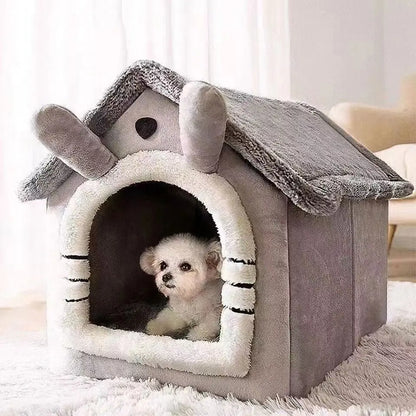 All Season Dog House Bed Warm Washable Pet Nest