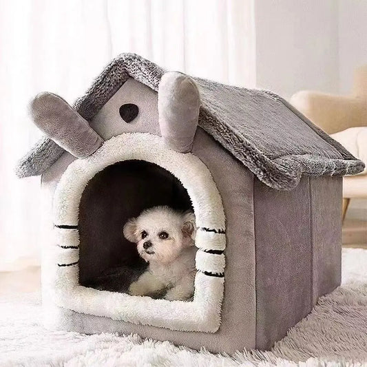 All Season Dog House Bed Warm Washable Pet Nest