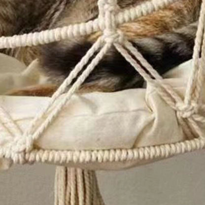 Bohemian Hanging Cat Hammock Handwoven Cotton Bed