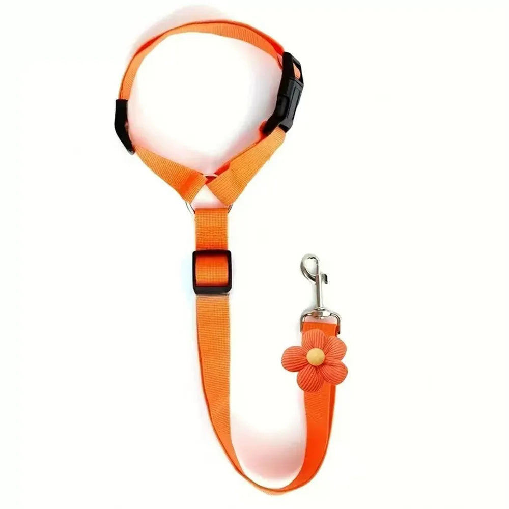 Adjustable Dog Car Seat Belt Nylon Safety Leash