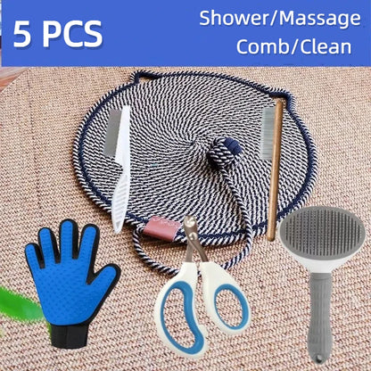 Kit Completo per Toelettatura di Gatti con Forbici e Pettini