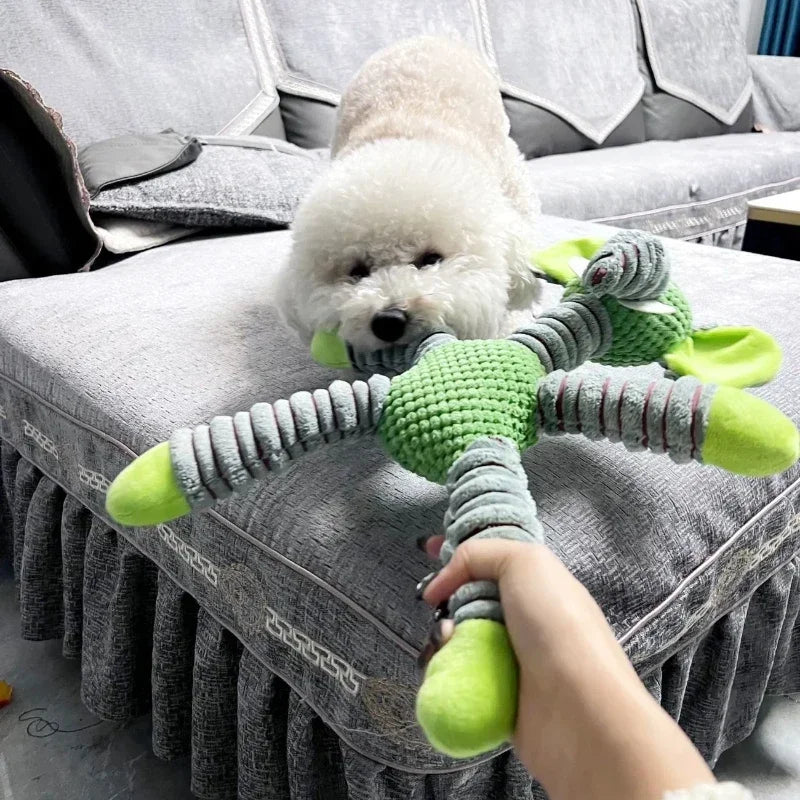 Indestructible Dog Squeaky Plush Toy Durable Chew Training