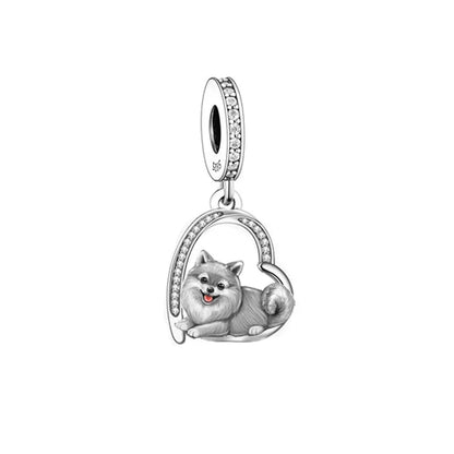 925 Silver Dog Charms Bracelet Bead for Pet Memorial