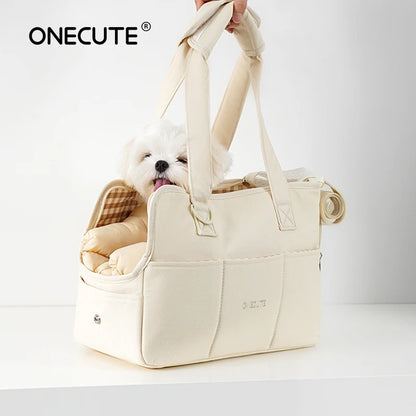 Borsa trasportino con cuscino per cani e gatti piccoli