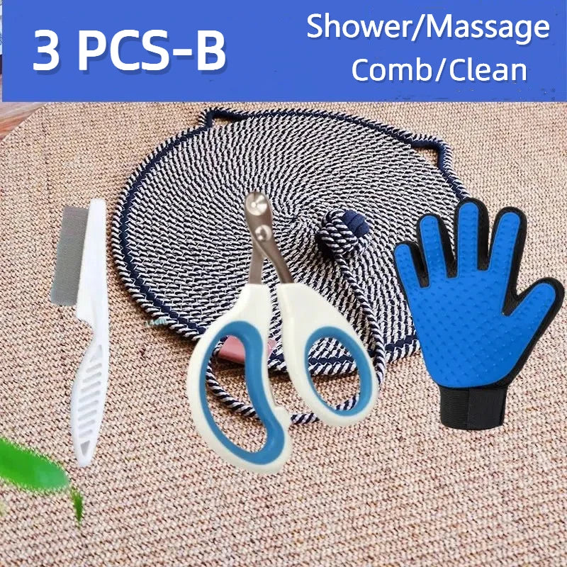 Kit Completo per Toelettatura di Gatti con Forbici e Pettini