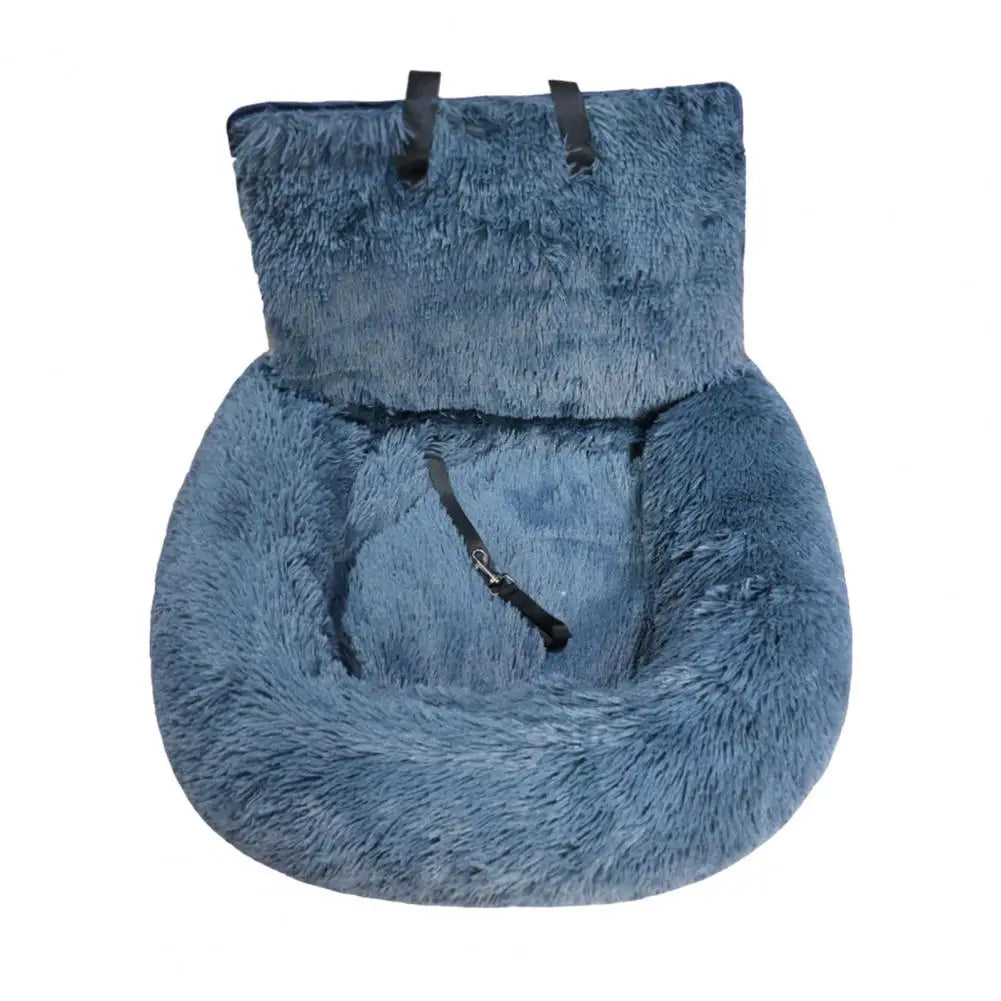Plush Dog Car Seat Bed Booster Cushion for Pet Travel