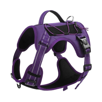Reflective Tactical Dog Harness No Pull Adjustable Vest