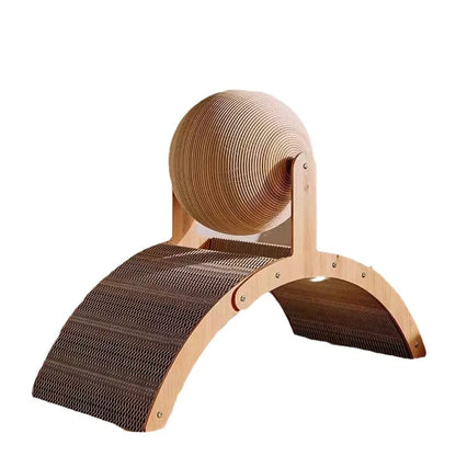 Wooden Cat Scratching Ball Sisal Scratch Board Toy