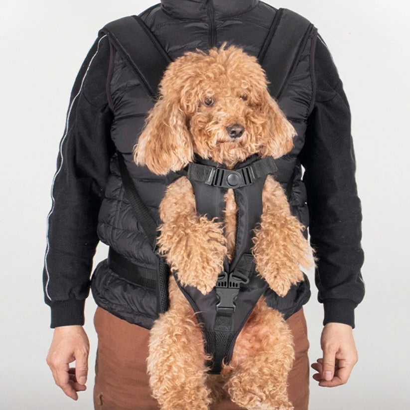 Front Dog Carrier Backpack Adjustable Breathable Pet Hiking Bag