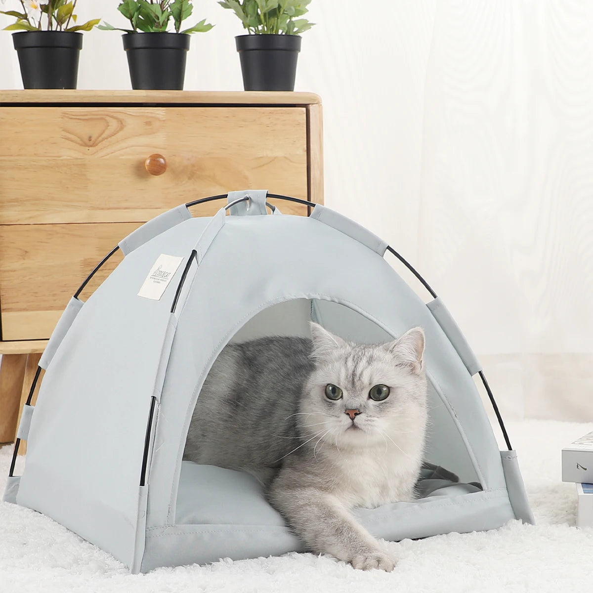 Cat Tent Bed Warm Winter Pet House Cozy Cushion