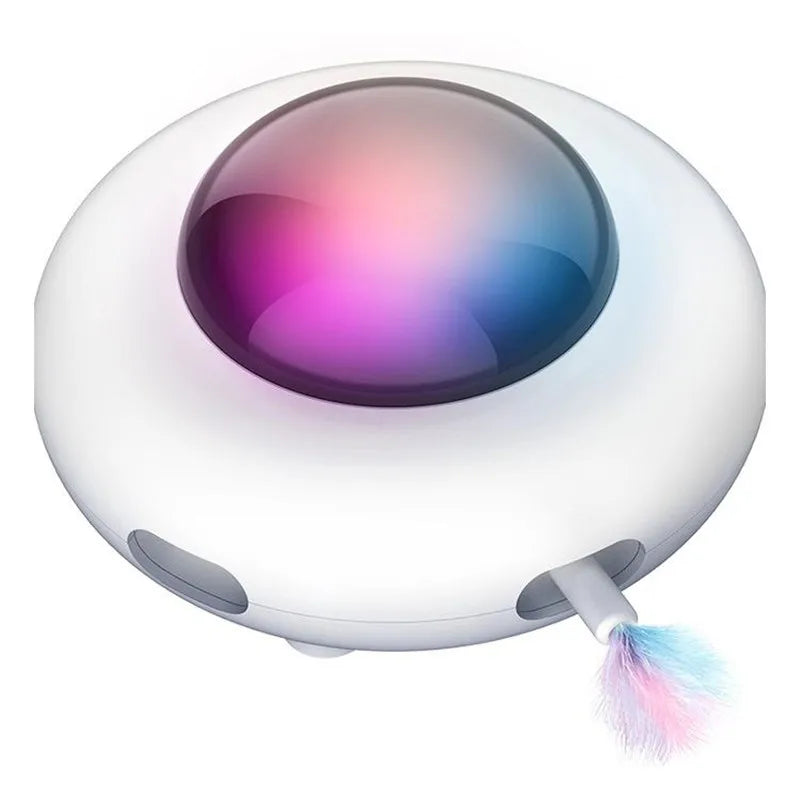 Smart Cat Teaser UFO Toy Automatic Feather USB Rechargeable