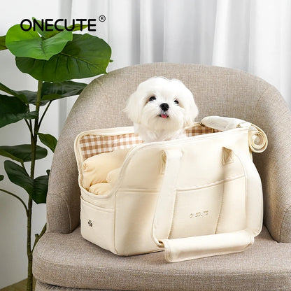 Borsa trasportino con cuscino per cani e gatti piccoli