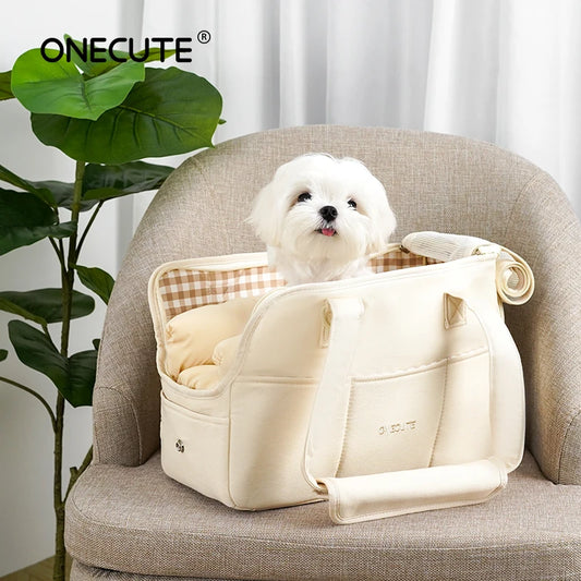Borsa trasportino con cuscino per cani e gatti piccoli