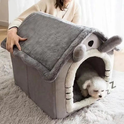 All Season Dog House Bed Warm Washable Pet Nest