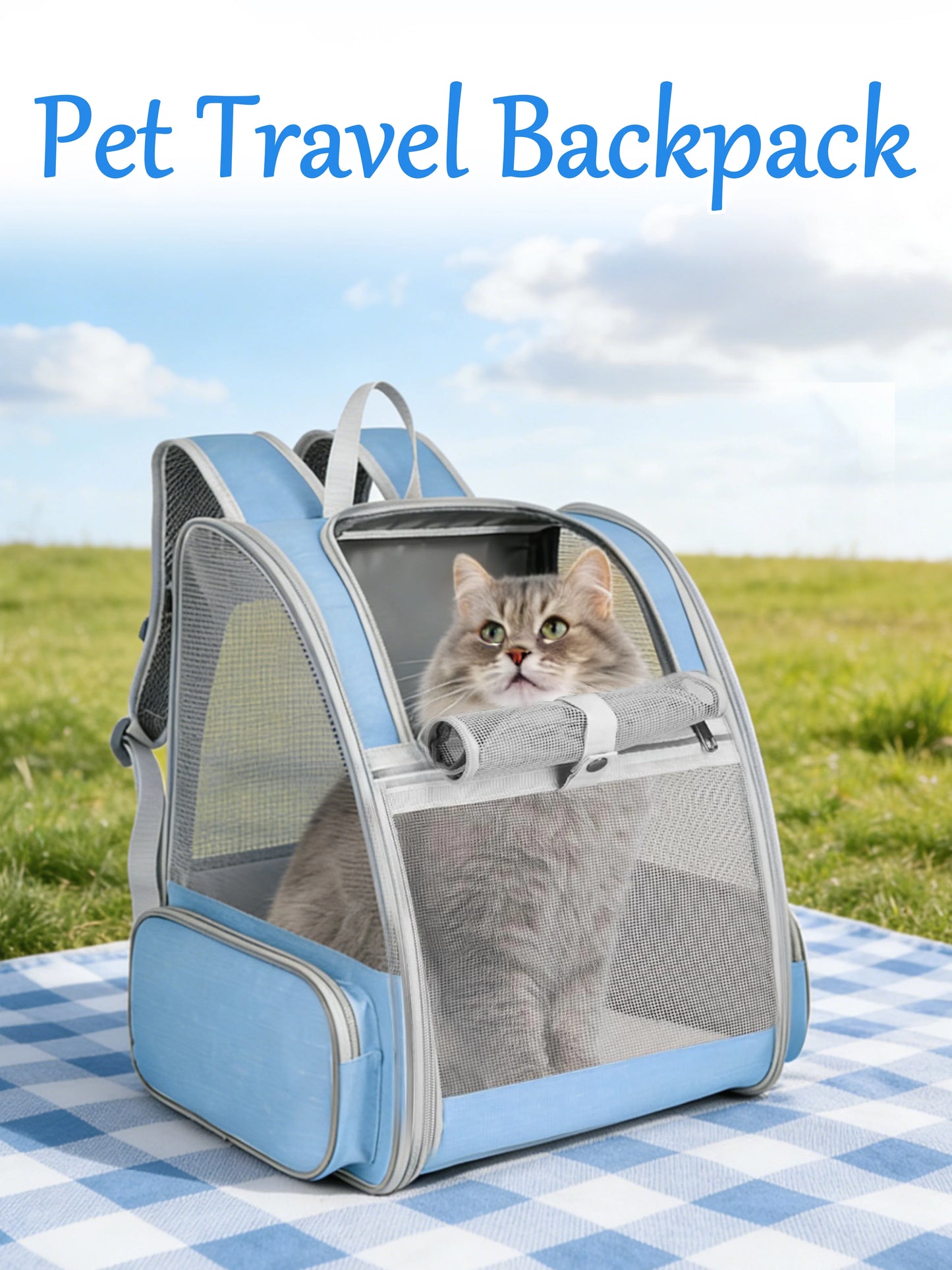 Zaino Trasportino Espandibile per Cani e Gatti