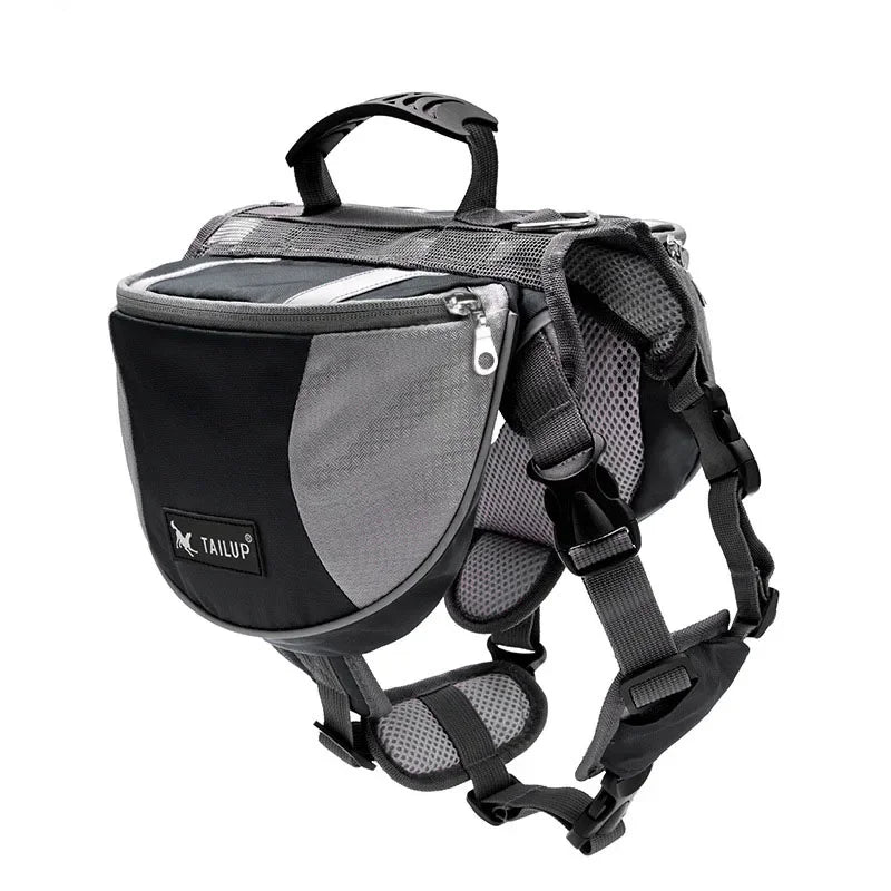 Zaino riflettente per cani con tasca portaoggetti