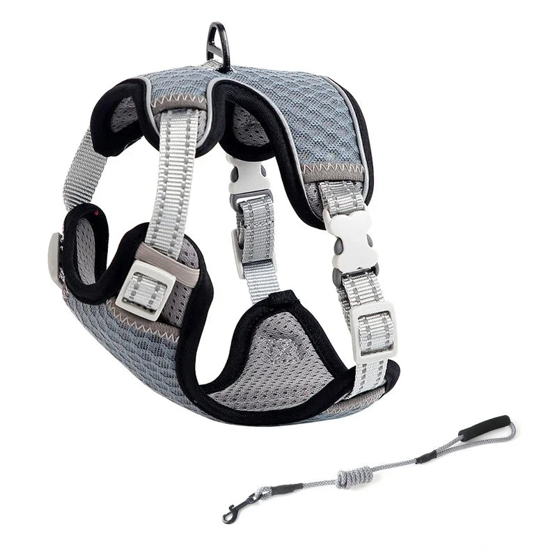 Escape Proof Cat Harness & Leash Adjustable Reflective