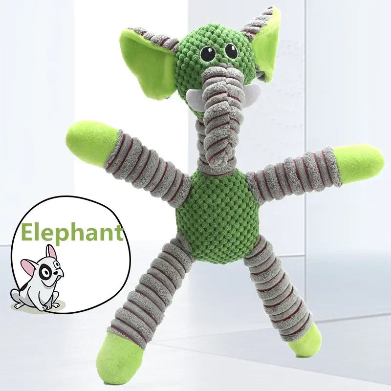Indestructible Dog Squeaky Plush Toy Durable Chew Training