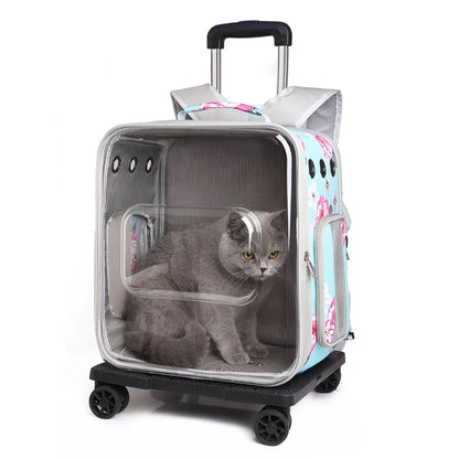 Zaino Trasportino Espandibile con Ruote per Animali