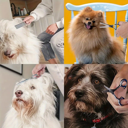 Set Professionale 7 Pezzi per Toelettatura di Cani e Gatti