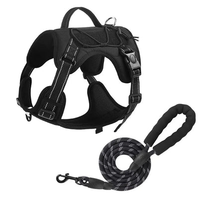 Reflective Tactical Dog Harness No Pull Adjustable Vest