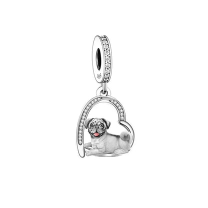 925 Silver Dog Charms Bracelet Bead for Pet Memorial