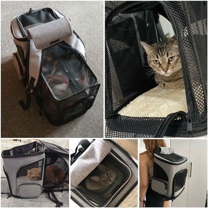Zaino trasportino espandibile per gatti e cani piccoli fino a 6,5 kg