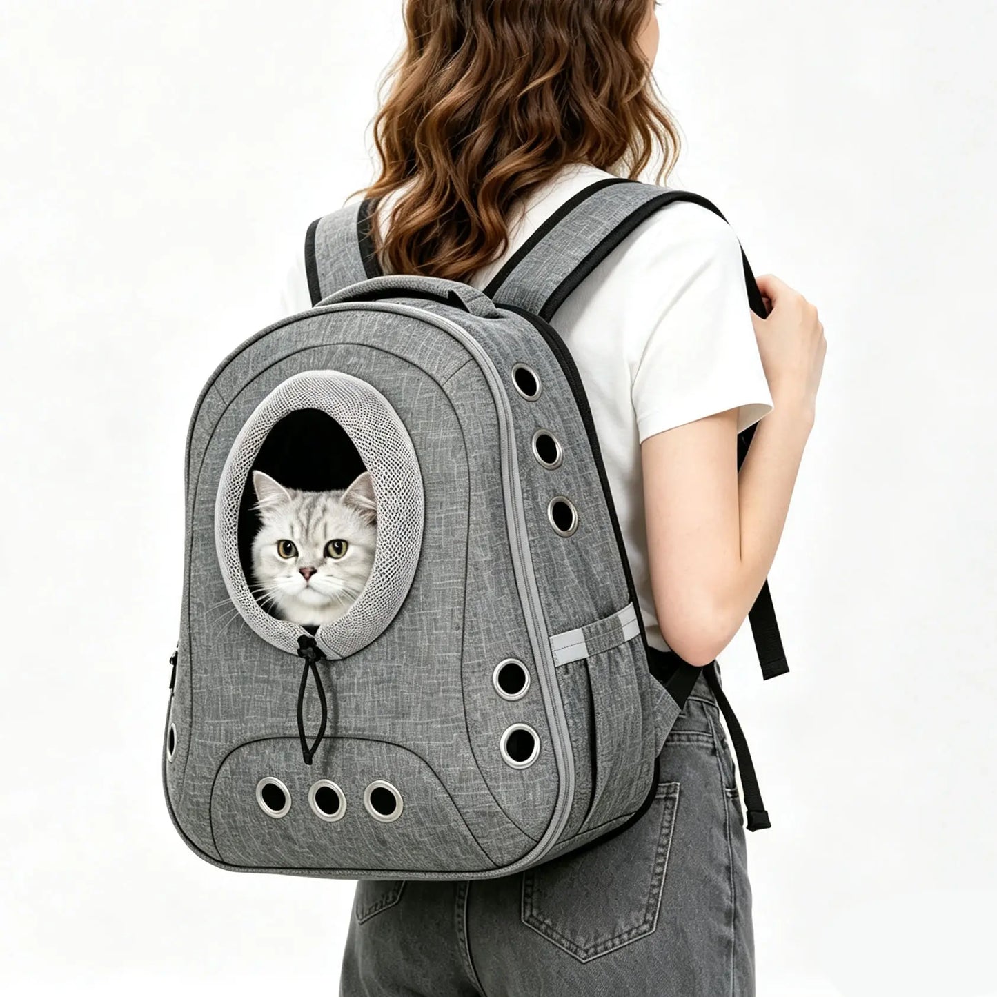 Breathable Pet Carrier Backpack with Head-Out Design