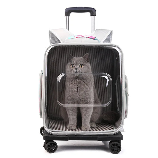 Zaino Trasportino Espandibile con Ruote per Animali