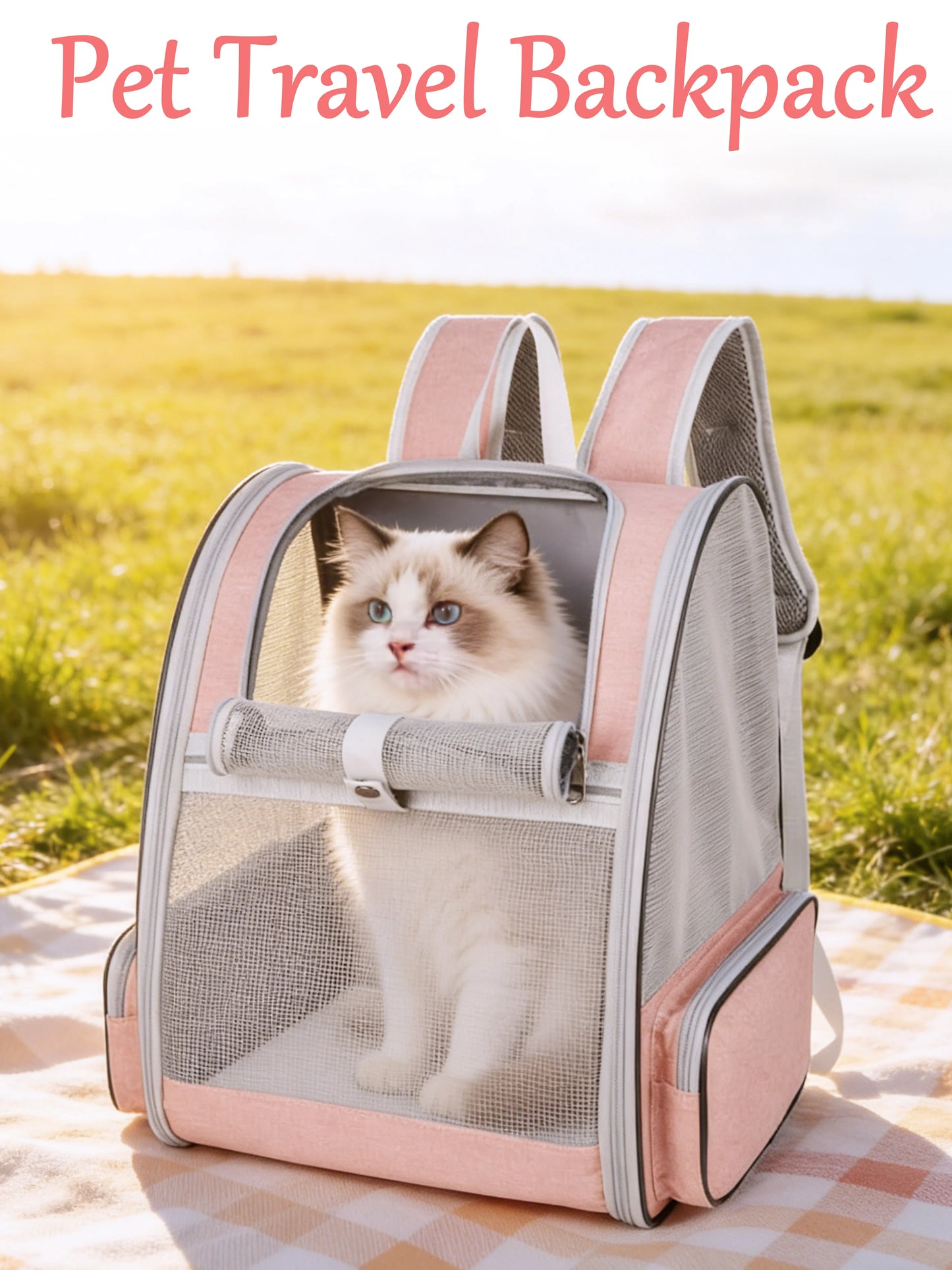Zaino Trasportino Espandibile per Cani e Gatti