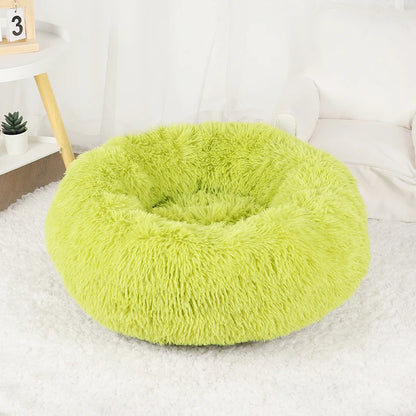 Donut Dog Bed Plush Round Pet Bed Washable
