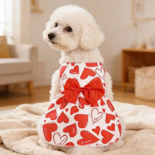 Vestito da Principessa con Cuori per Cani