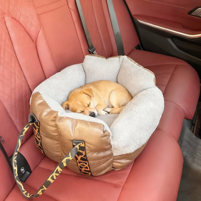Elevated Pet Car Bed Booster Seat for Dogs & Cats