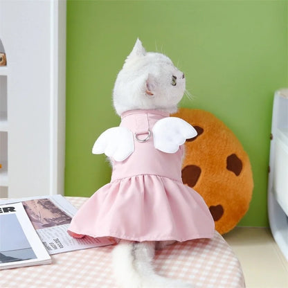 Vestito con Pettorina e Ali d'Angelo per Cani