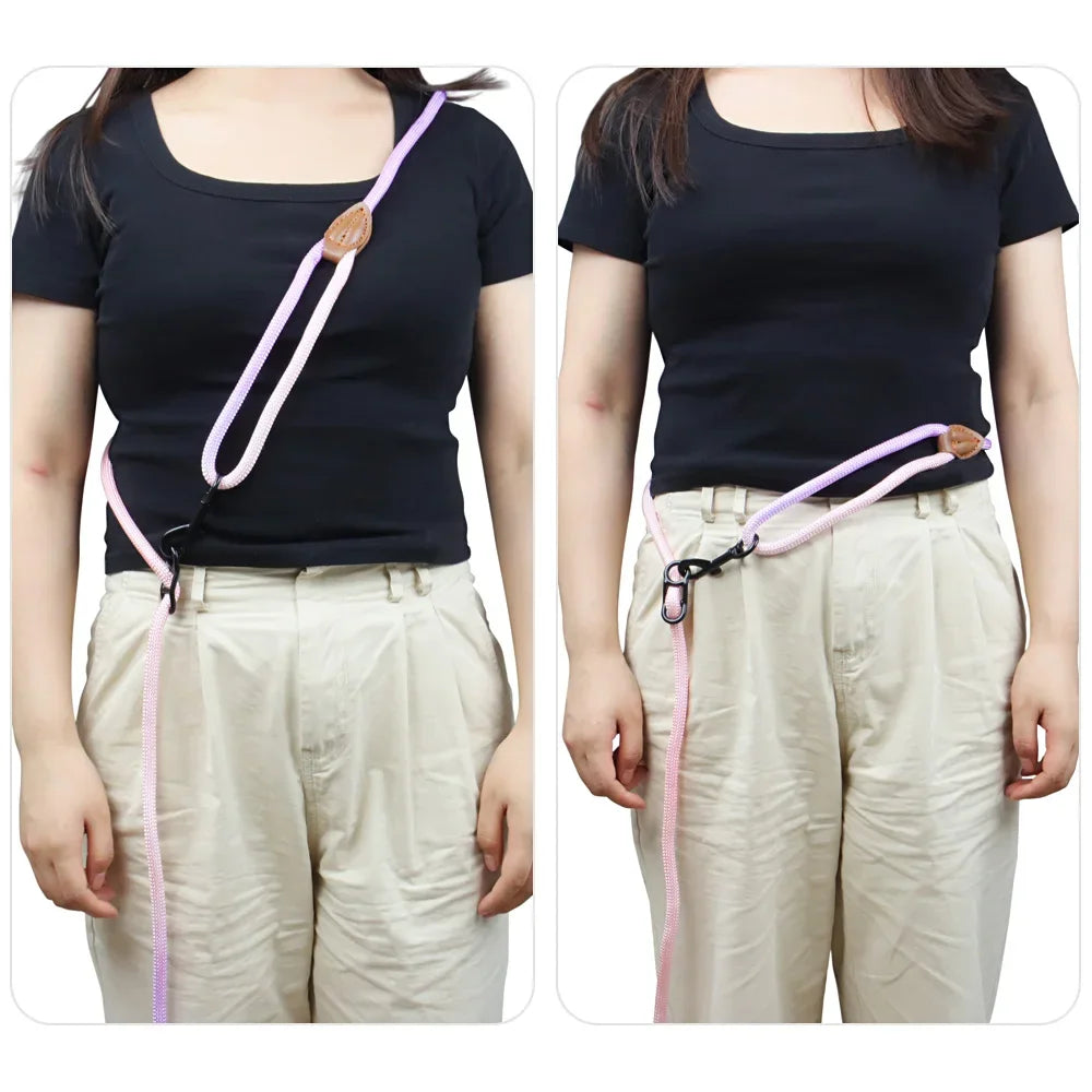 Hands Free Dog Leash Adjustable Crossbody Double Leash